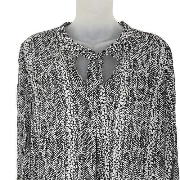 THEORY 100% Silk Snake Skin  Print Blouse Size S - Picture 3 of 7